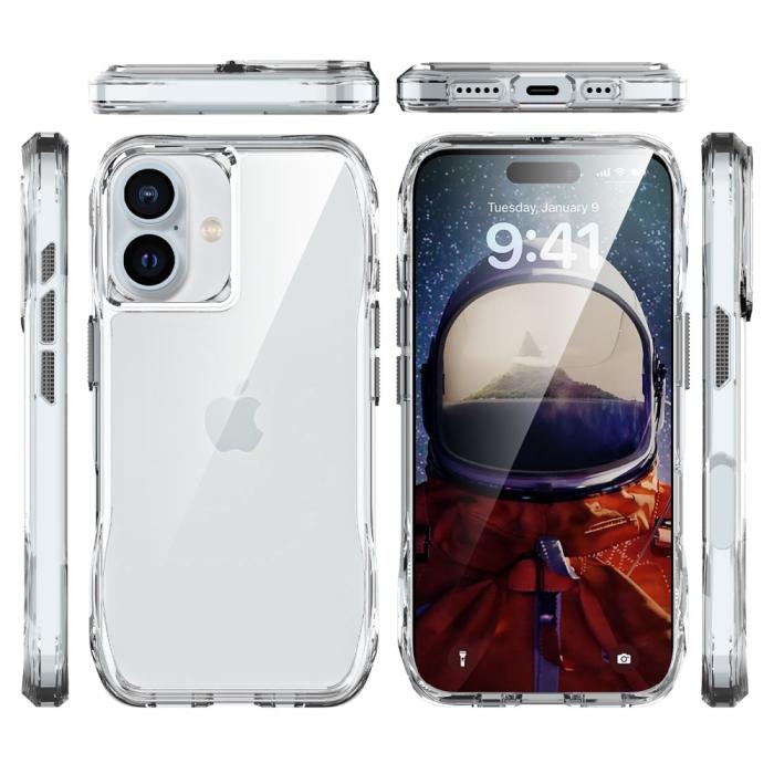 Bild 3,  iPhone 16 Skal Hybrid Transparent - Teknikhallen.se