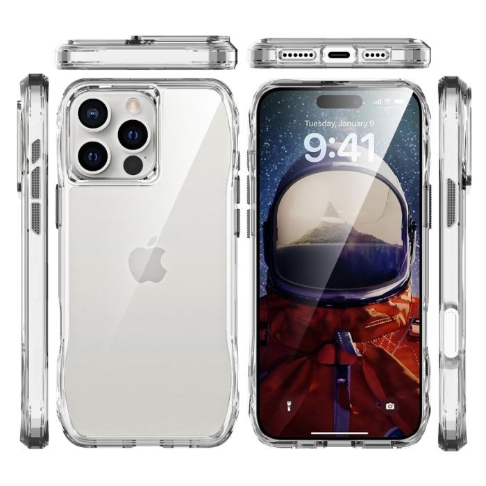 Bild 3,  iPhone 16 Pro Max Skal Hybrid Transparent - Teknikhallen.se