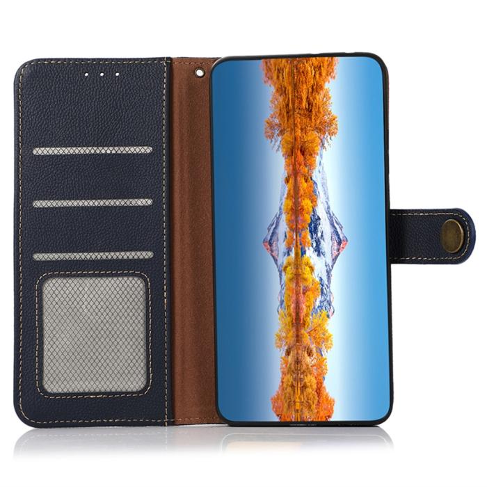 Bild 4, KHAZNEH KHAZNEH Samsung Galaxy S25 Ultra Fodral Äkta Läder Blå - Teknikhallen.se