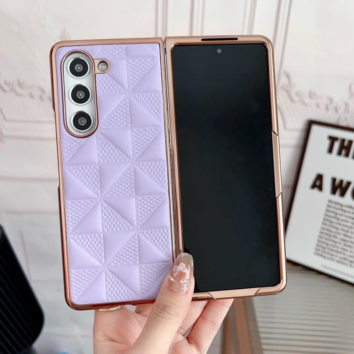 Bild 2,  Galaxy Z Fold 6 Skal Läder Lila - Teknikhallen.se