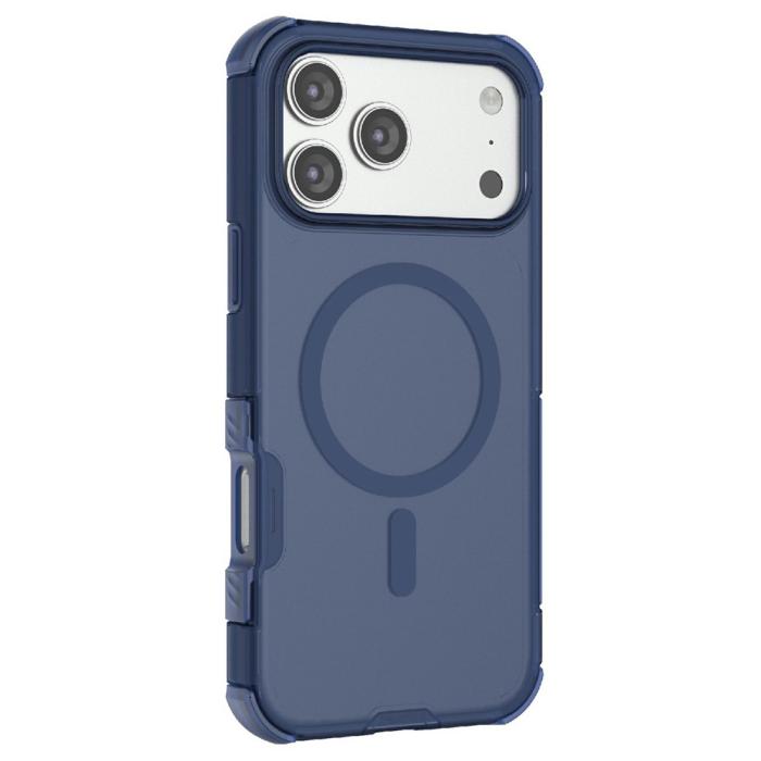 Bild 2,  iPhone 17 Pro Skal MagSafe Shockproof Hybrid Blå - Teknikhallen.se