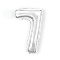  Sifferballong Numemr 7 40 cm Silver - Teknikhallen.se