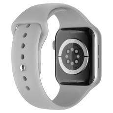 ColorPop Apple Watch 42/44/45/46/49 mm Silikon Armband (M/L) Ljus Gr&aring; - Teknikhallen.se