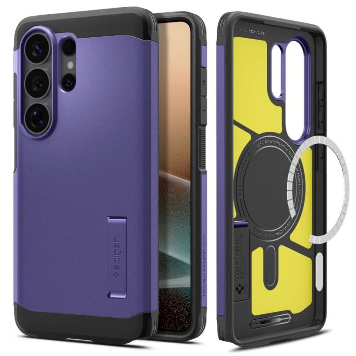 Bild 2, Spigen Spigen Galaxy S26 Ultra Skal MagSafe Tough Armor Ash Violet - Teknikhallen.se
