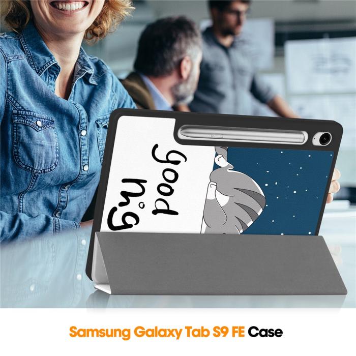 Bild 6,  Samsung Galaxy Tab S10 Lite Fodral Tri-Fold Katt - Teknikhallen.se