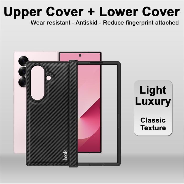Bild 3, IMAK IMAK Samsung Galaxy Z Fold 7 Skal Kolfiber Textur Svart - Teknikhallen.se