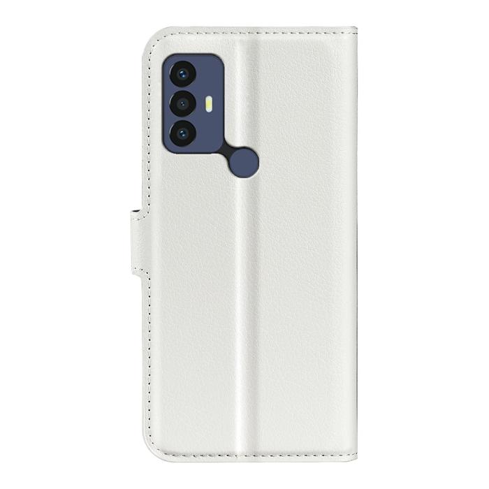 Bild 3,  TCL 305 (2022) Fodral Litchi Läder Vit - Teknikhallen.se