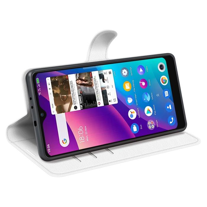 Bild 5,  TCL 305 (2022) Fodral Litchi Läder Vit - Teknikhallen.se