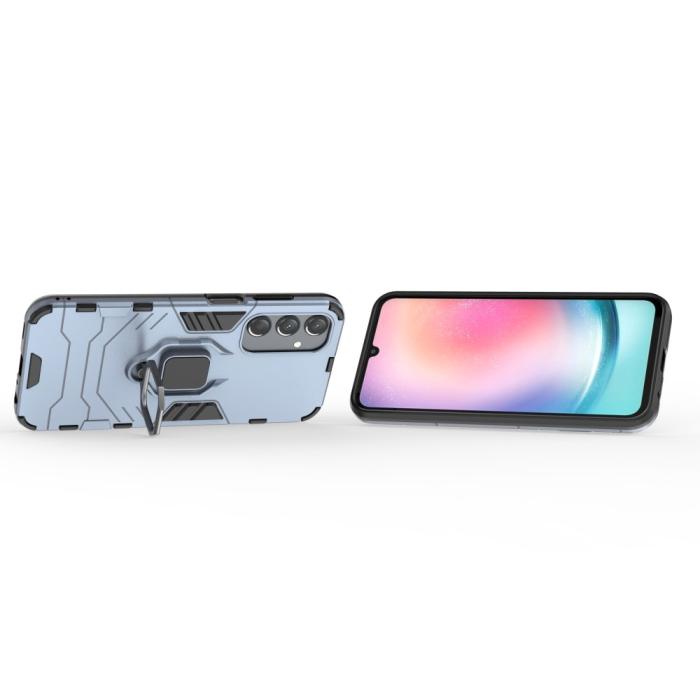 Bild 3,  Samsung Galaxy A25 5G Skal Ring Hybrid Armor Blå - Teknikhallen.se