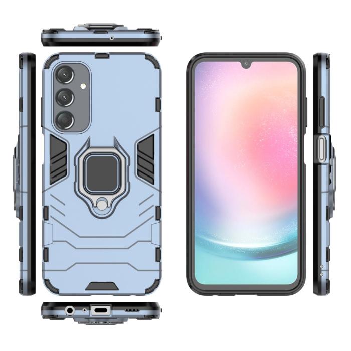 Bild 5,  Samsung Galaxy A25 5G Skal Ring Hybrid Armor Blå - Teknikhallen.se