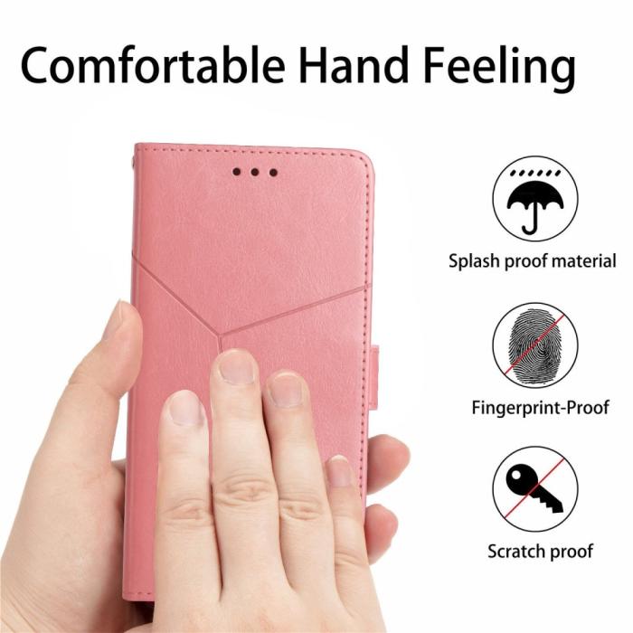 Bild 5,  Motorola Edge 30 Fusion 5G Fodral Y-Shape Läder Roséguld - Teknikhallen.se