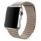  Magnetisk Loop Armband I Äkta Läder Apple Watch 44/42 mm Beige - Teknikhallen.se