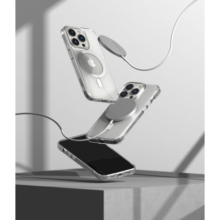Bild 4, Ringke Ringke iPhone 14 Pro Max Skal Fusion MagSafe Matt Transparent - Teknikhallen.se