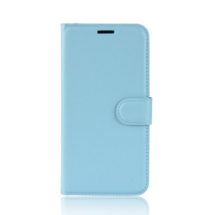 Bild 2,  Samsung Galaxy S20 Ultra - Litchi Plånboksfodral - Ljus Blå - Teknikhallen.se