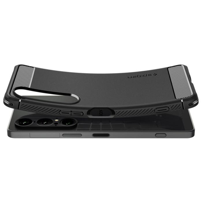 Bild 5, Spigen Spigen Sony Xperia 1 VII Skal Rugged Armor Matt Svart - Teknikhallen.se