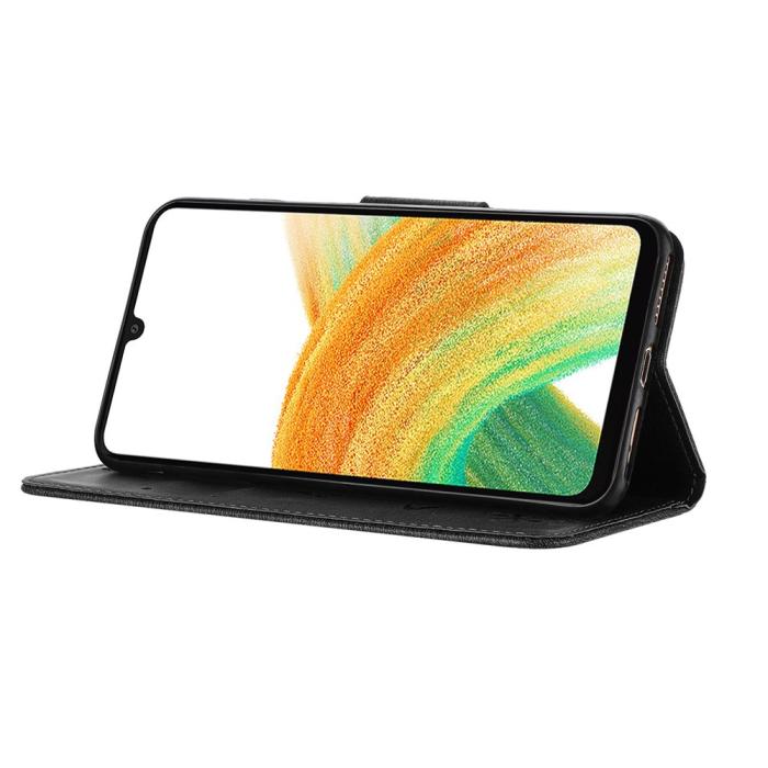 Bild 3,  Samsung Galaxy A27 5G Fodral Läder Fjärilar Svart - Teknikhallen.se