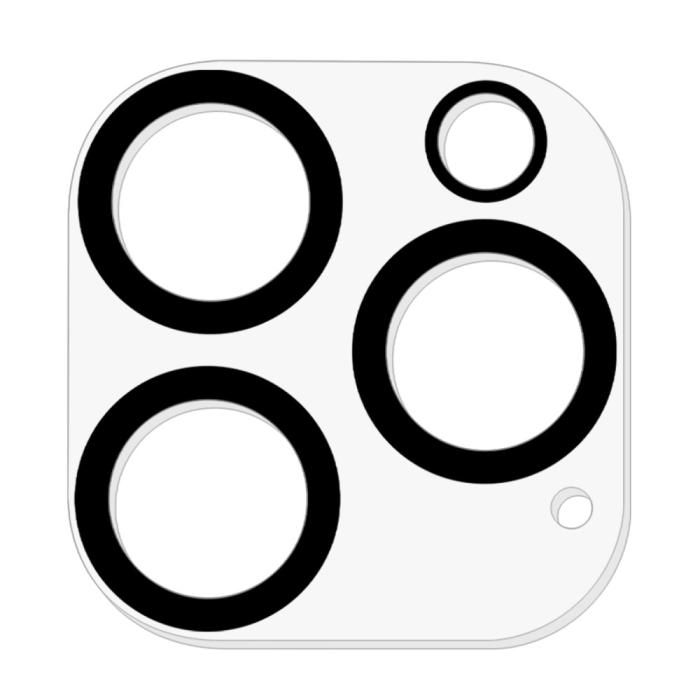 Bild 2,  iPhone 16 Pro Max/16 Pro Linsskydd Härdat Glas Black Rings - Teknikhallen.se