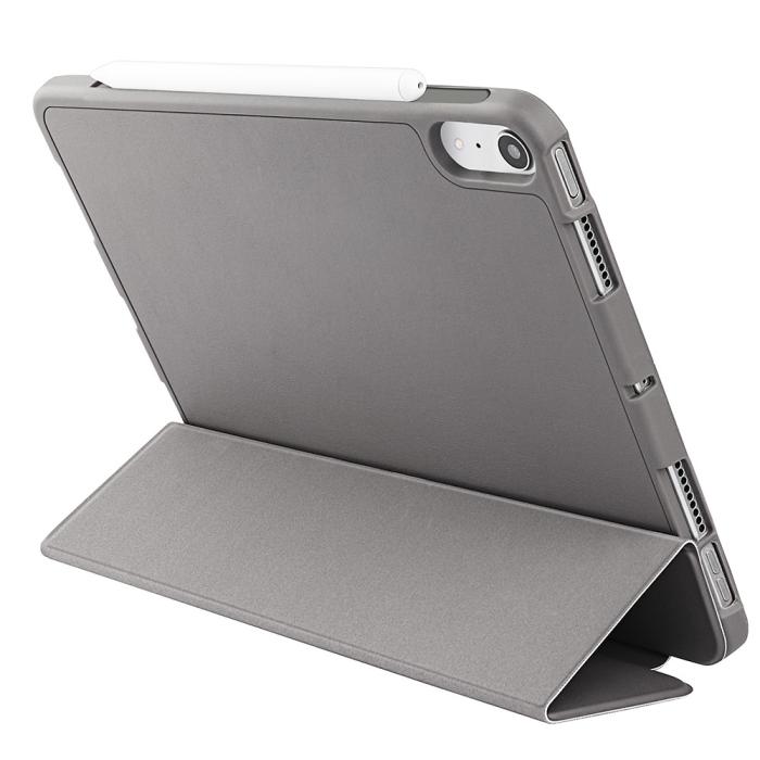 Bild 4,  iPad Mini 2024/2021 Fodral Tri-Fold Pennhållare Grå - Teknikhallen.se
