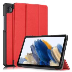  Samsung Galaxy Tab A9 Fodral Tri-Fold PU L&auml;der R&ouml;d - Teknikhallen.se