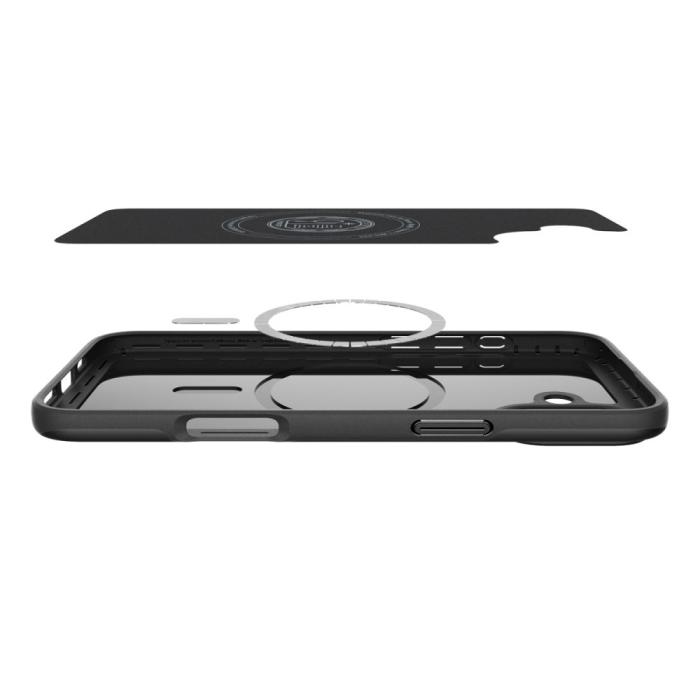 Bild 6, Spigen Spigen iPhone 16 Plus Skal MagSafe Mag Thin Fit Svart - Teknikhallen.se