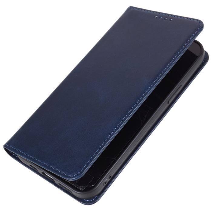 Bild 5,  Nothing Phone 3a Pro Fodral Flip Läder Blå - Teknikhallen.se