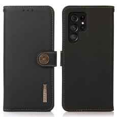 KHAZNEH KHAZNEH Samsung Galaxy S25 Ultra Fodral &Auml;kta L&auml;der Svart - Teknikhallen.se
