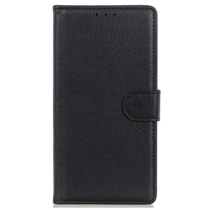 Bild 6,  Samsung Galaxy S23 Plus Fodral Litchi Läder Svart - Teknikhallen.se