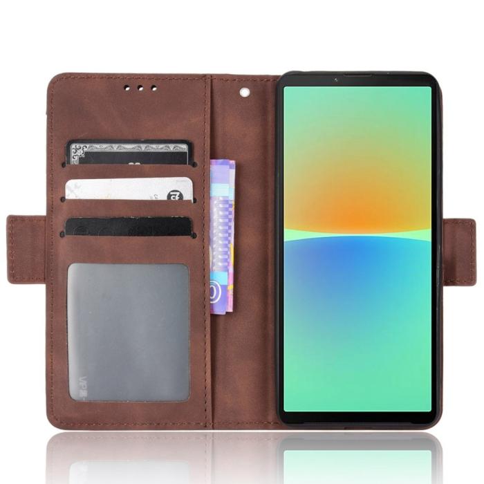 Bild 2,  Sony Xperia 10 IV Fodral Avtagbart Kortfodral Brun - Teknikhallen.se