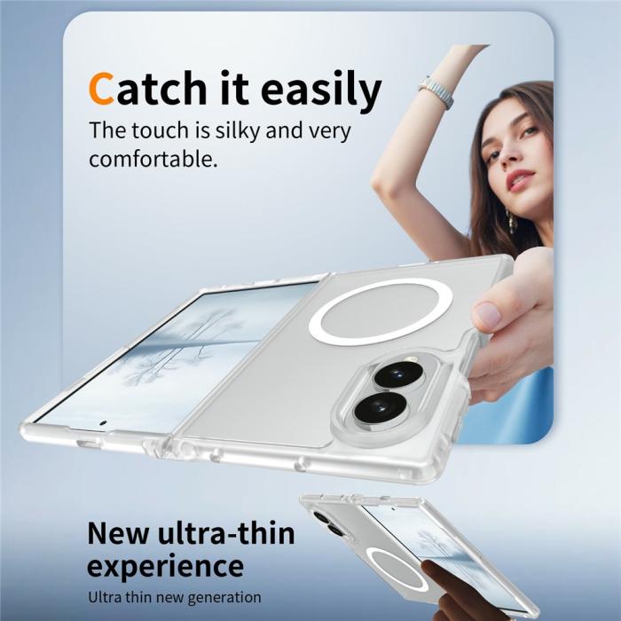 Bild 5,  Samsung Galaxy Z Fold 8 Skal MagSafe TPU Transparent - Teknikhallen.se