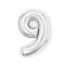  Sifferballong Nummer 9 40 cm Silver - Teknikhallen.se