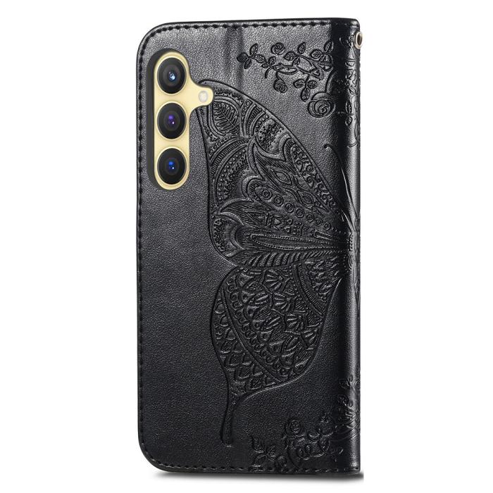 Bild 4,  Samsung Galaxy S24 Plus Fodral Big Butterfly Svart - Teknikhallen.se
