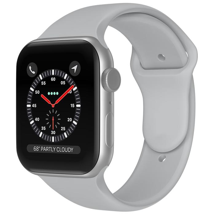 Bild 2, ColorPop Apple Watch 38/40/41/42 mm Silikon Armband (S/M) Ljus Grå - Teknikhallen.se