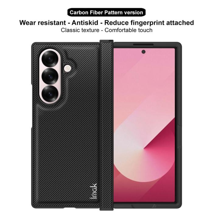 Bild 4, IMAK IMAK Samsung Galaxy Z Fold 7 Skal Kolfiber Textur Svart - Teknikhallen.se