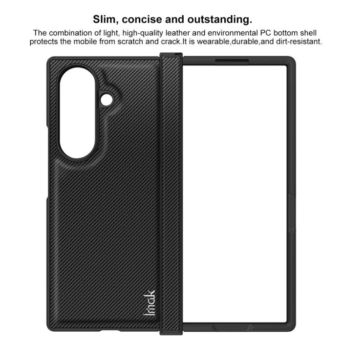Bild 6, IMAK IMAK Samsung Galaxy Z Fold 7 Skal Kolfiber Textur Svart - Teknikhallen.se