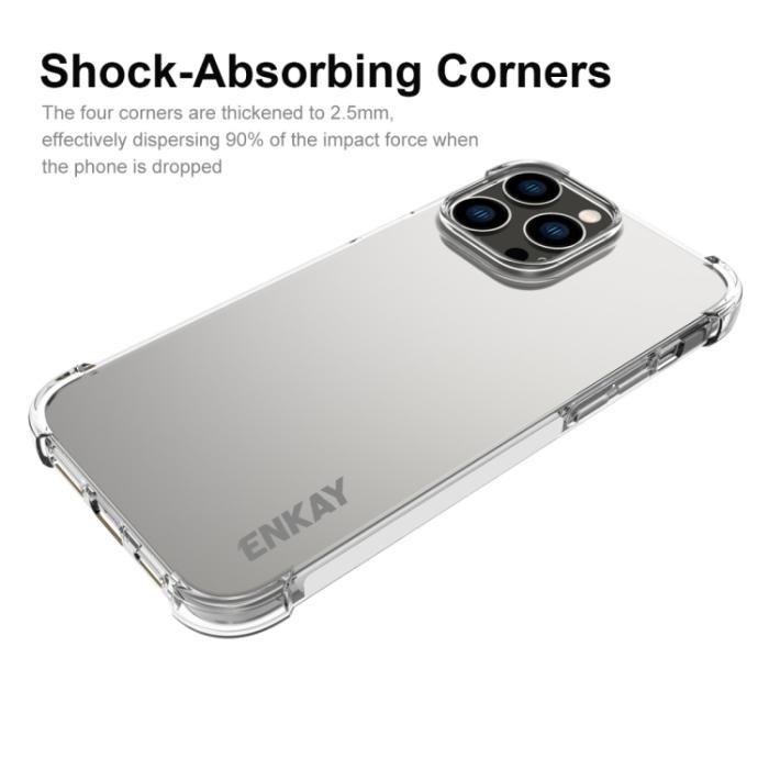 Bild 2, ENKAY ENKAY iPhone 15 Pro Max Skal Shockproof TPU Transparent - Teknikhallen.se