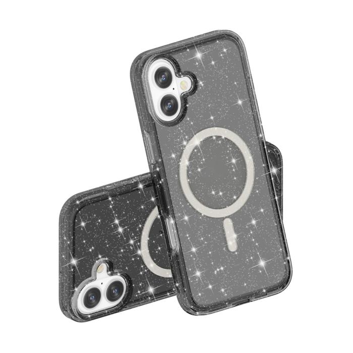 Bild 5,  iPhone 17 Skal MagSafe Hybrid Glitter Svart - Teknikhallen.se