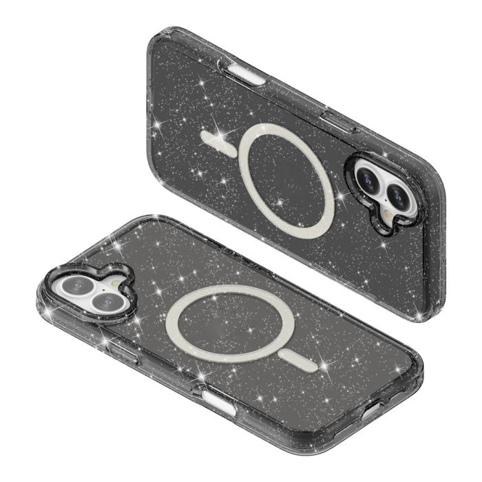 Bild 6,  iPhone 17 Skal MagSafe Hybrid Glitter Svart - Teknikhallen.se