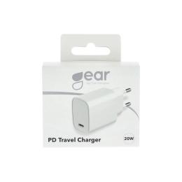 Gear GEAR 20W PD Väggladdare USB-C Vit - Teknikhallen.se