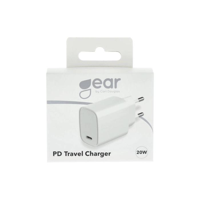 Bild 2, Gear GEAR 20W PD Väggladdare USB-C Vit - Teknikhallen.se