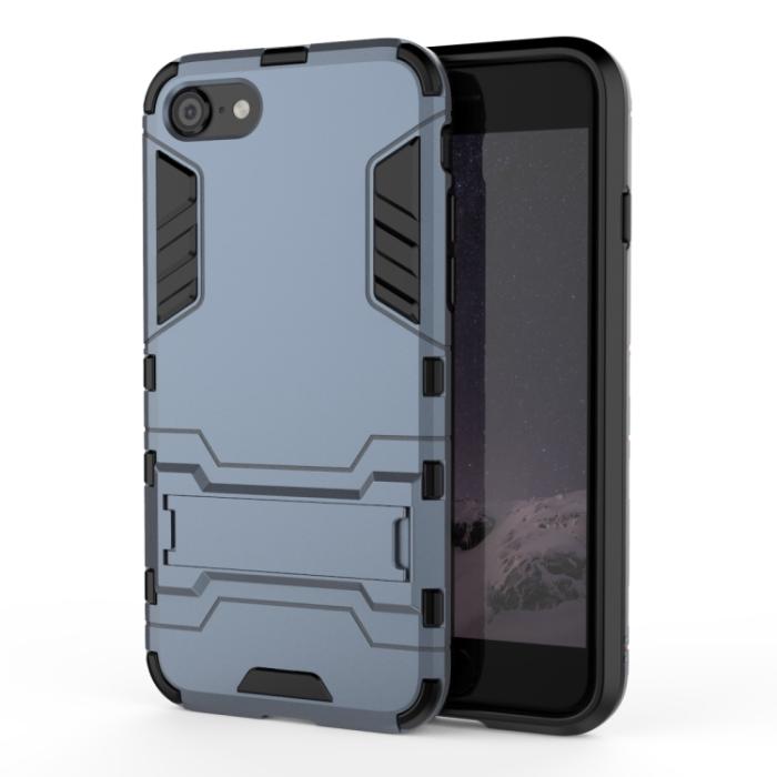 Bild 2,  iPhone 7/8/SE Skal Hybrid Armor Kickstand Navy Blue - Teknikhallen.se