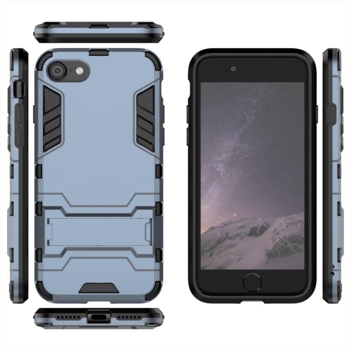 Bild 3,  iPhone 7/8/SE Skal Hybrid Armor Kickstand Navy Blue - Teknikhallen.se