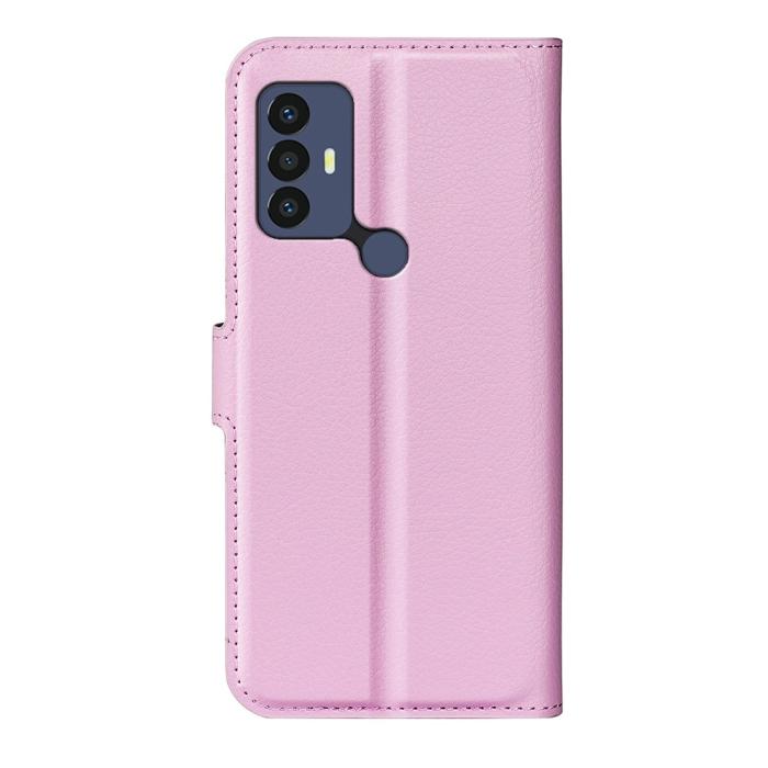 Bild 3,  TCL 305 (2022) Fodral Litchi Läder Ljus Rosa - Teknikhallen.se