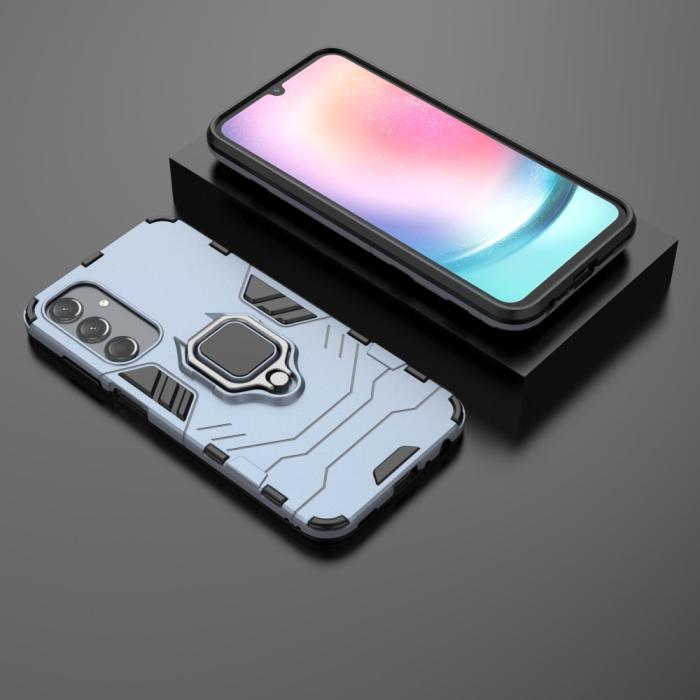 Bild 6,  Samsung Galaxy A25 5G Skal Ring Hybrid Armor Blå - Teknikhallen.se