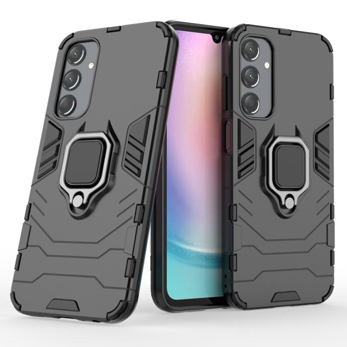 Bild 4,  Samsung Galaxy A25 5G Skal Ring Hybrid Armor Svart - Teknikhallen.se