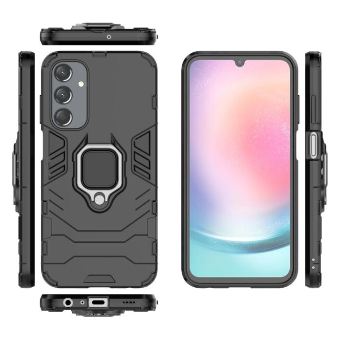 Bild 5,  Samsung Galaxy A25 5G Skal Ring Hybrid Armor Svart - Teknikhallen.se