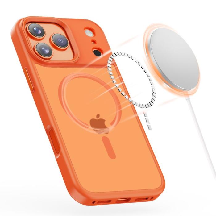 Bild 4, Tech-Protect Tech-Protect iPhone 17 Pro Max Skal MagSafe MagMat Cosmic Orange - Teknikhallen.se