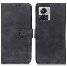 KHAZNEH KHAZNEH Motorola Edge 30 Ultra 5G Fodral Retro L&auml;der Svart - Teknikhallen.se