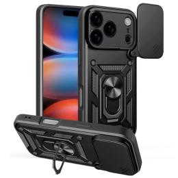  iPhone 17 Pro Skal CamShield Ring Hybrid Svart - Teknikhallen.se