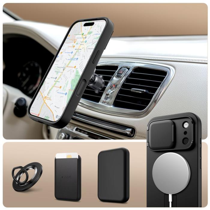 Bild 3, Tech-Protect Tech-Protect iPhone 17 Pro Max Skal MagSfe Kevlar Aura Svart - Teknikhallen.se