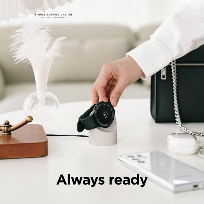 Bild 2,  Samsung Galaxy Watch 5/5 Pro/6/7/FE Silikon Stativ Ljus Blå - Teknikhallen.se